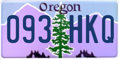 OR license plate 093HKQ