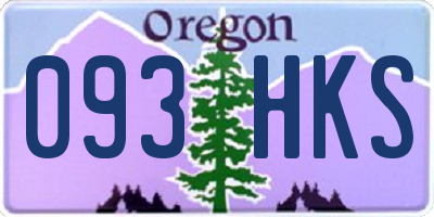 OR license plate 093HKS