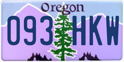 OR license plate 093HKW