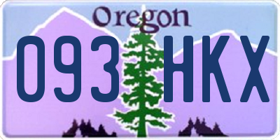 OR license plate 093HKX