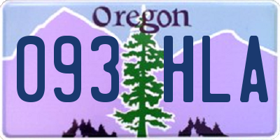 OR license plate 093HLA