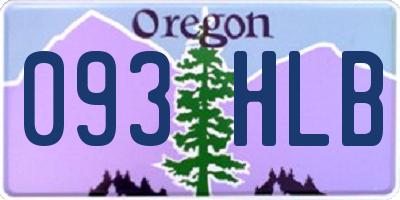 OR license plate 093HLB