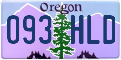 OR license plate 093HLD