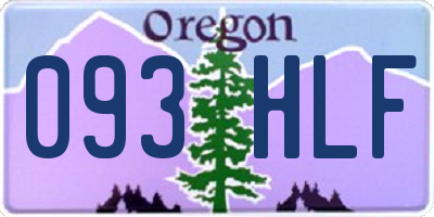OR license plate 093HLF
