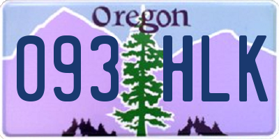 OR license plate 093HLK