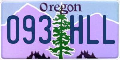 OR license plate 093HLL