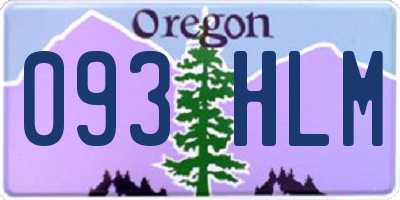 OR license plate 093HLM