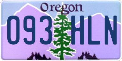 OR license plate 093HLN