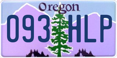 OR license plate 093HLP