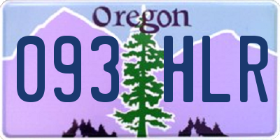 OR license plate 093HLR
