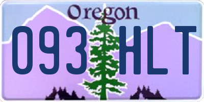 OR license plate 093HLT