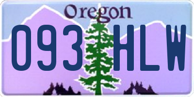 OR license plate 093HLW