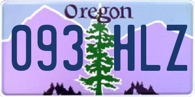 OR license plate 093HLZ