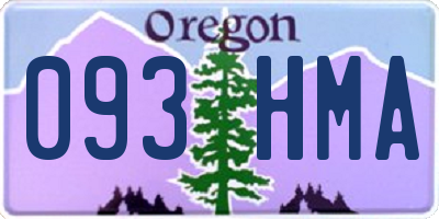 OR license plate 093HMA