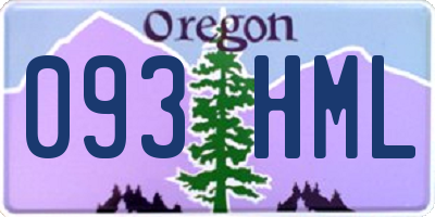 OR license plate 093HML