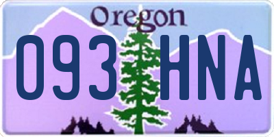 OR license plate 093HNA