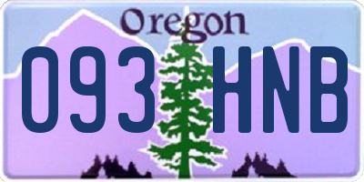 OR license plate 093HNB