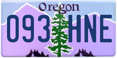 OR license plate 093HNE