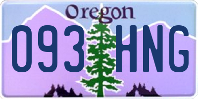 OR license plate 093HNG
