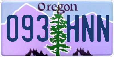 OR license plate 093HNN