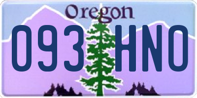 OR license plate 093HNO