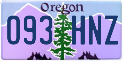 OR license plate 093HNZ