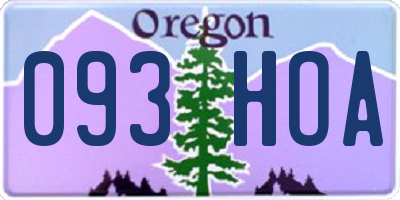OR license plate 093HOA