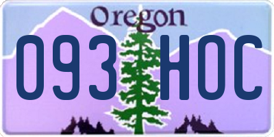OR license plate 093HOC