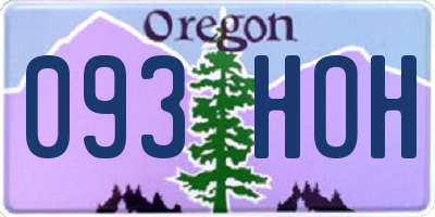 OR license plate 093HOH