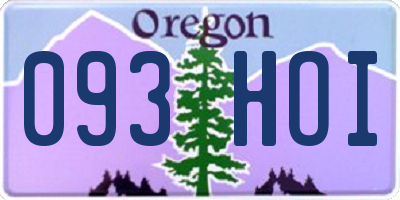 OR license plate 093HOI