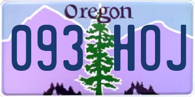 OR license plate 093HOJ