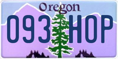 OR license plate 093HOP