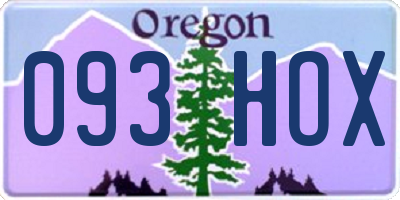 OR license plate 093HOX