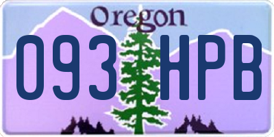 OR license plate 093HPB