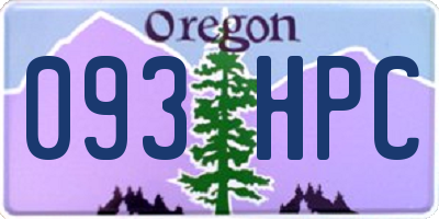 OR license plate 093HPC
