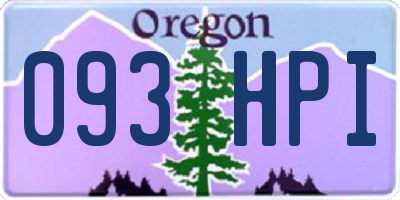 OR license plate 093HPI