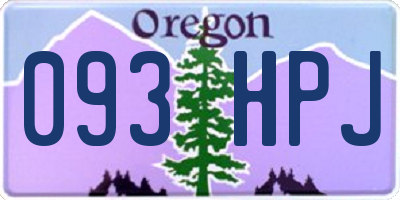 OR license plate 093HPJ