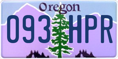 OR license plate 093HPR