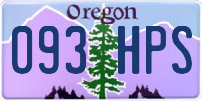 OR license plate 093HPS