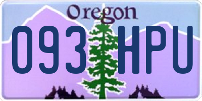 OR license plate 093HPU
