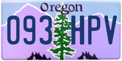 OR license plate 093HPV