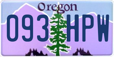 OR license plate 093HPW