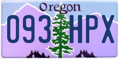 OR license plate 093HPX