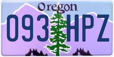 OR license plate 093HPZ