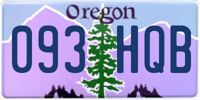 OR license plate 093HQB