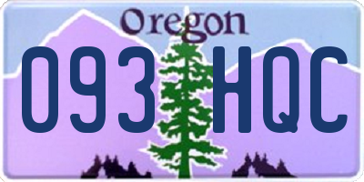 OR license plate 093HQC