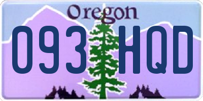 OR license plate 093HQD