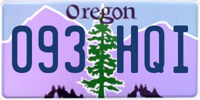 OR license plate 093HQI