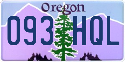 OR license plate 093HQL