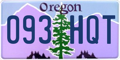 OR license plate 093HQT